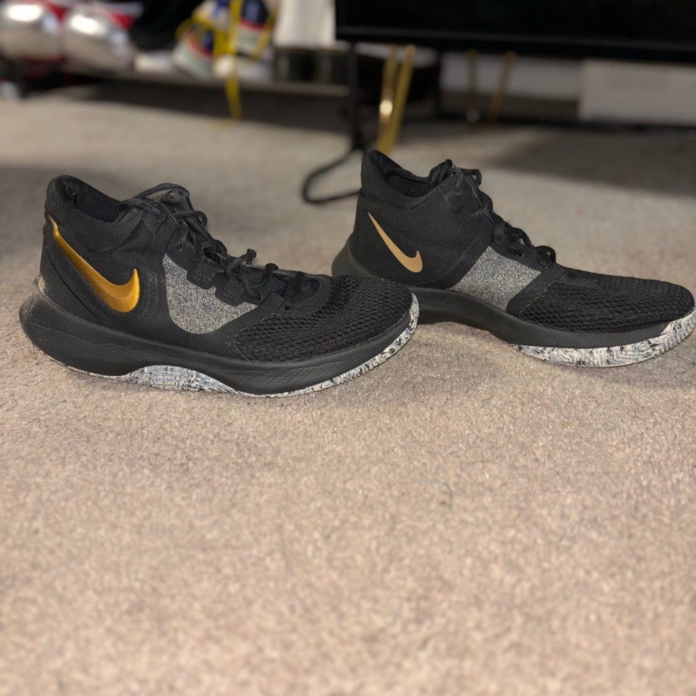 Nike Black and Gold Athletic Shoes